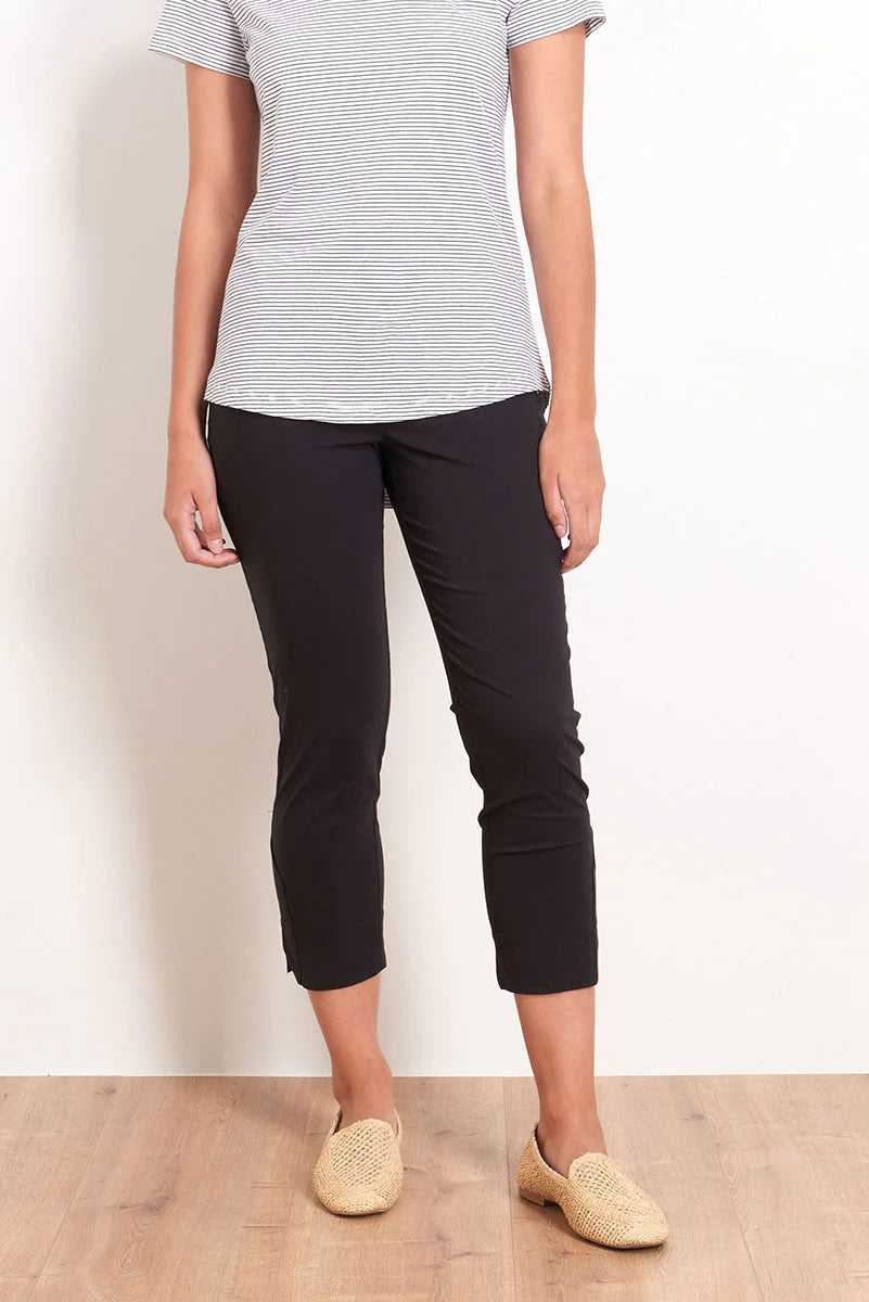 Foil 7/8 signature trapeze trousers - BLACK