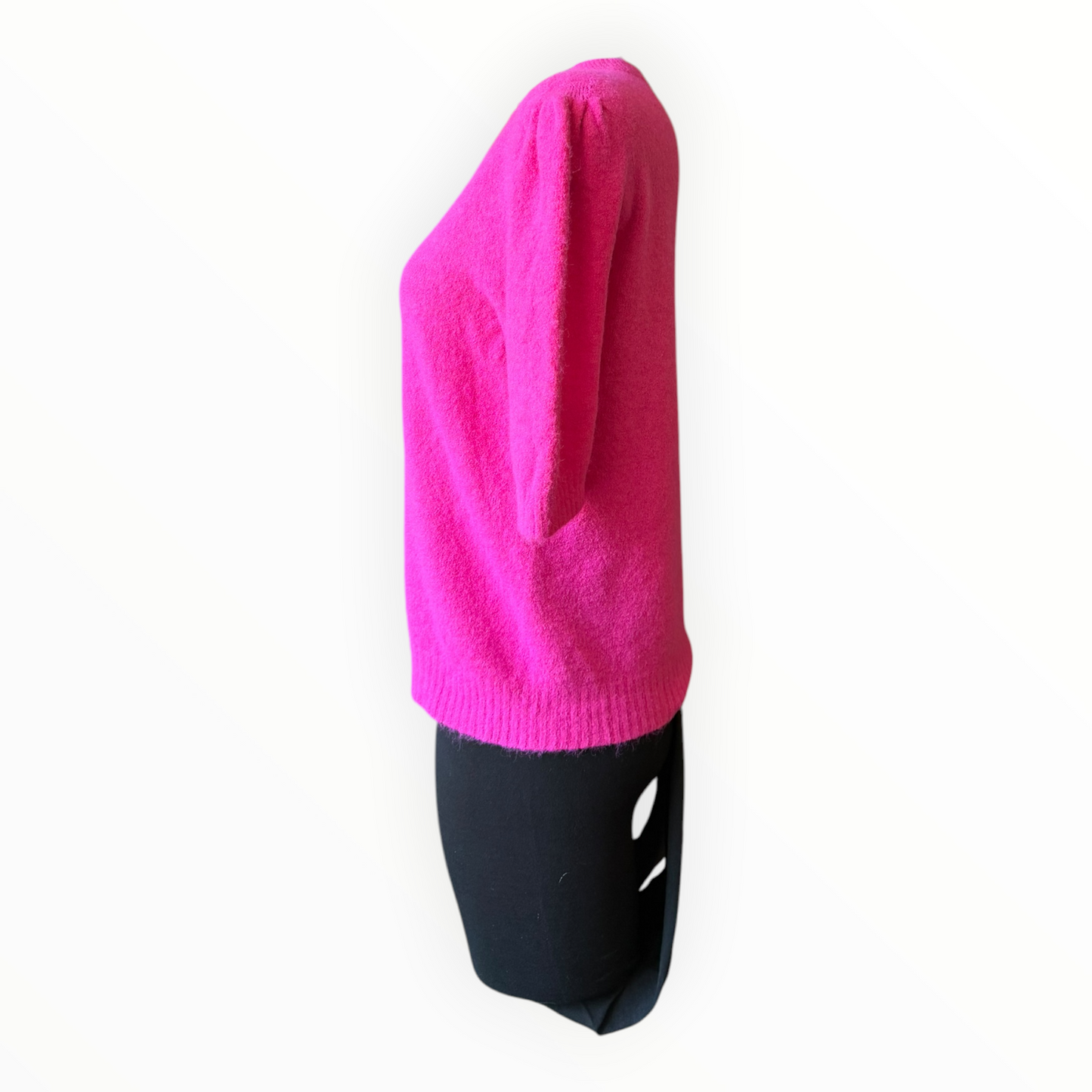 Laurie alpaca blend puff sleeve jumper - Fuschia