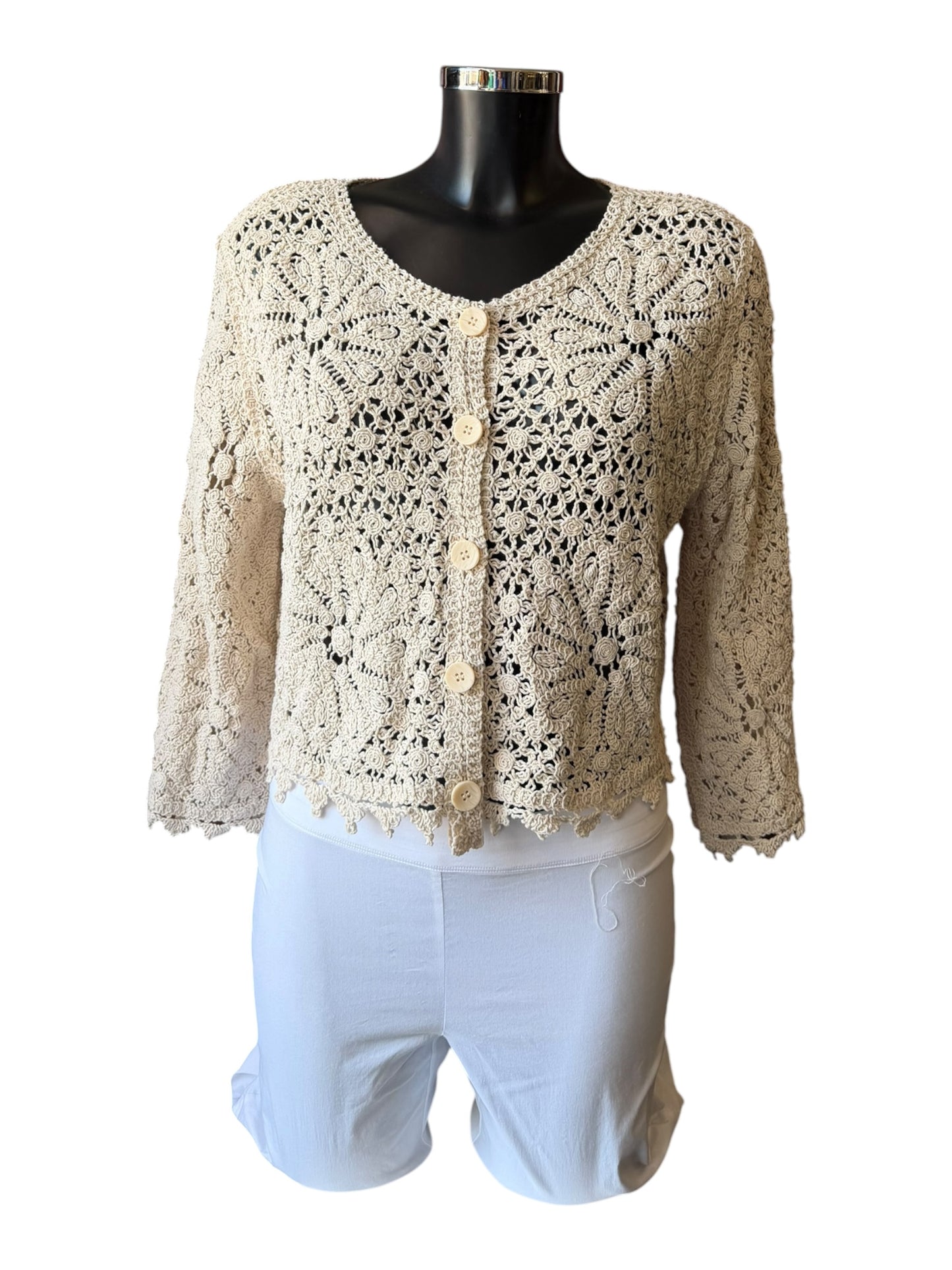 Alana crochet cardigan - Beige