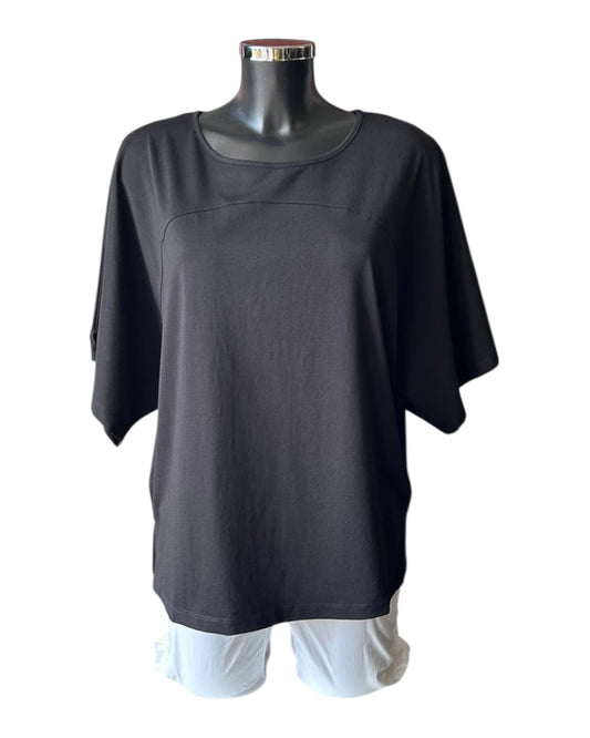 Tirelli wide sleeve yoke t-shirt top - Black