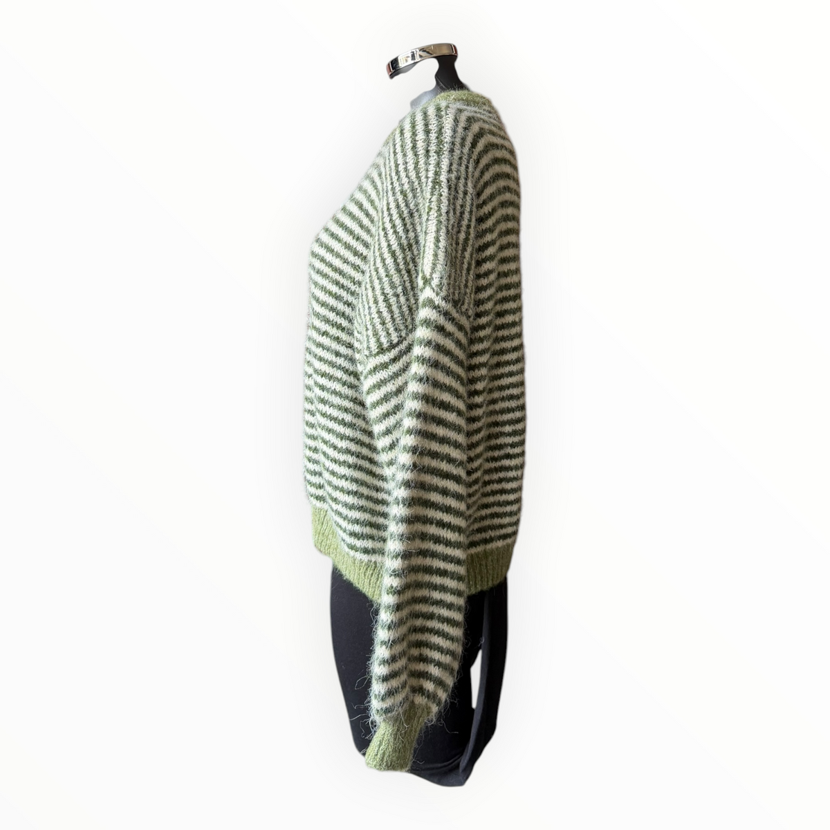 Lorna striped soft knit jumper - Khaki mix