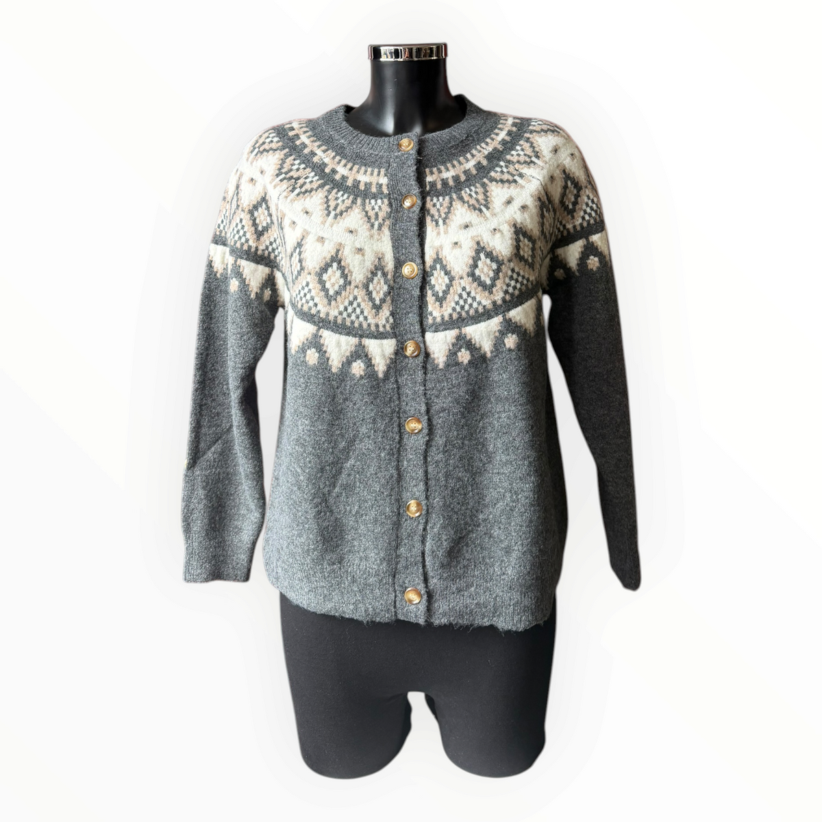 Willow fair isle cardigan - Grey