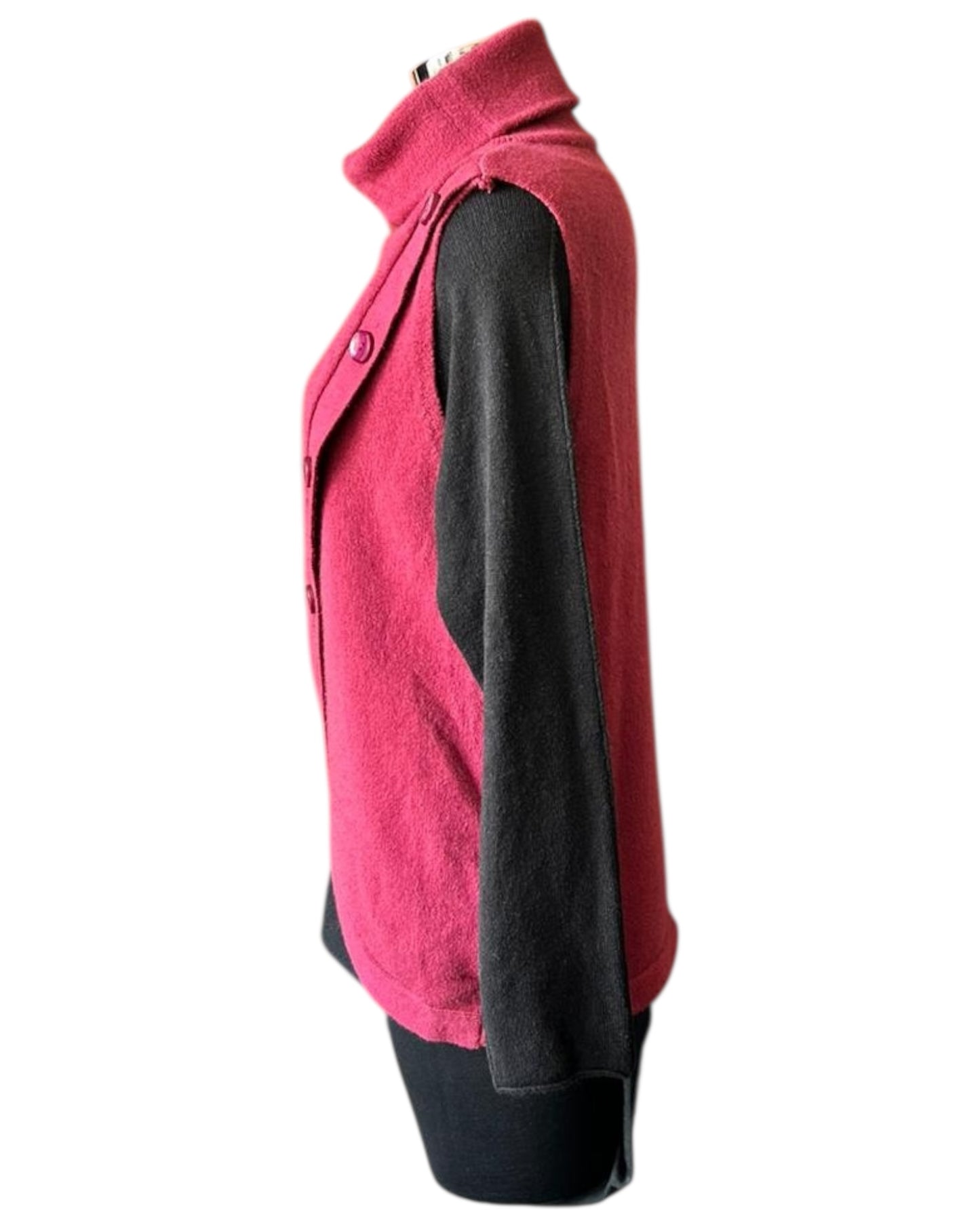 Tilly cowl neck wrap waistcoat top - Bordeaux