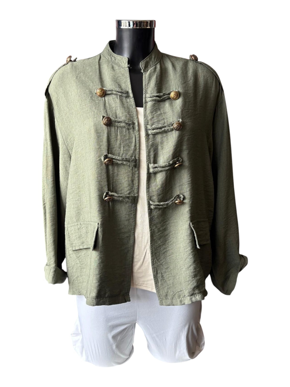 Elodie lightweight military jacket - Khaki