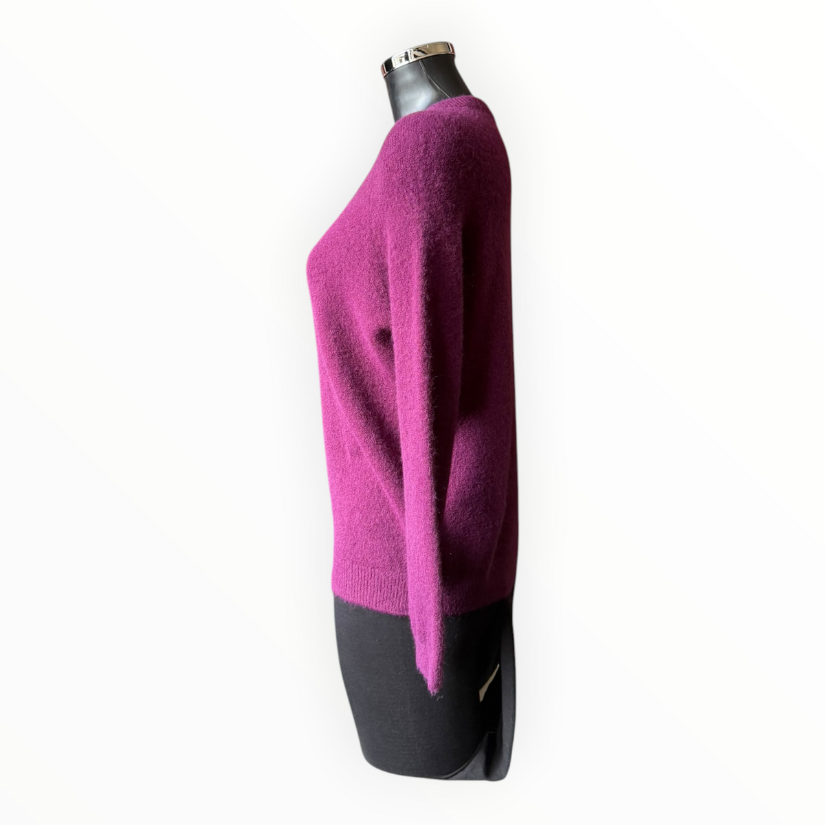 Laurie alpaca blend long sleeve jumper - Plum