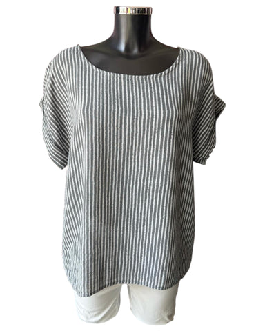 Bonnie striped range short striped top - Charcoal