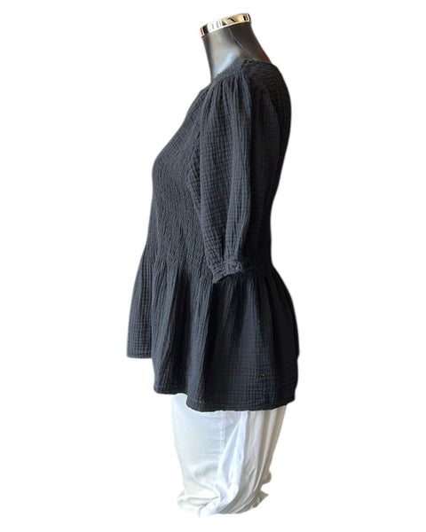 Stacey puff sleeve top - Black