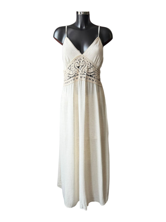 Pia linen blend maxi dress - Beige