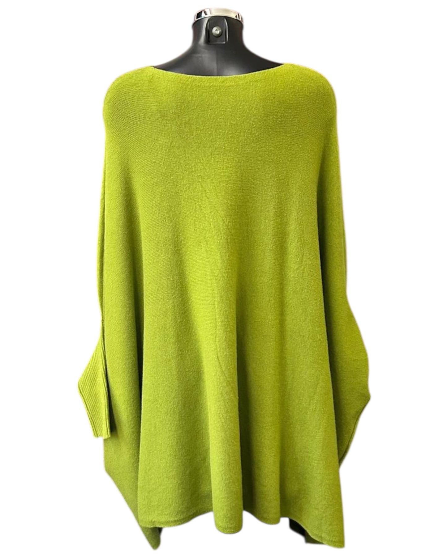 Ellena star front oversized poncho - Lime