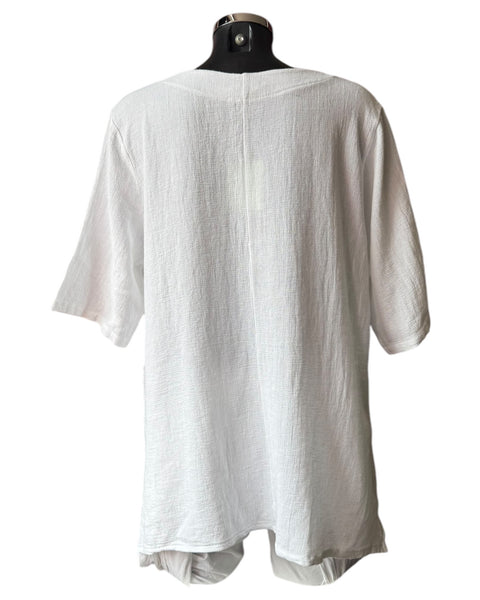 Casey range 2 pockets top - White