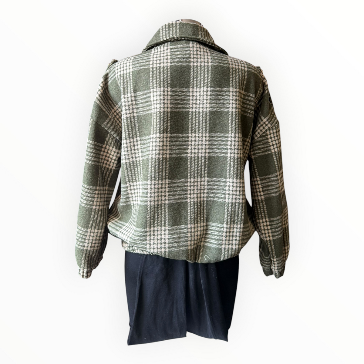 Tanya checked shaket - Khaki