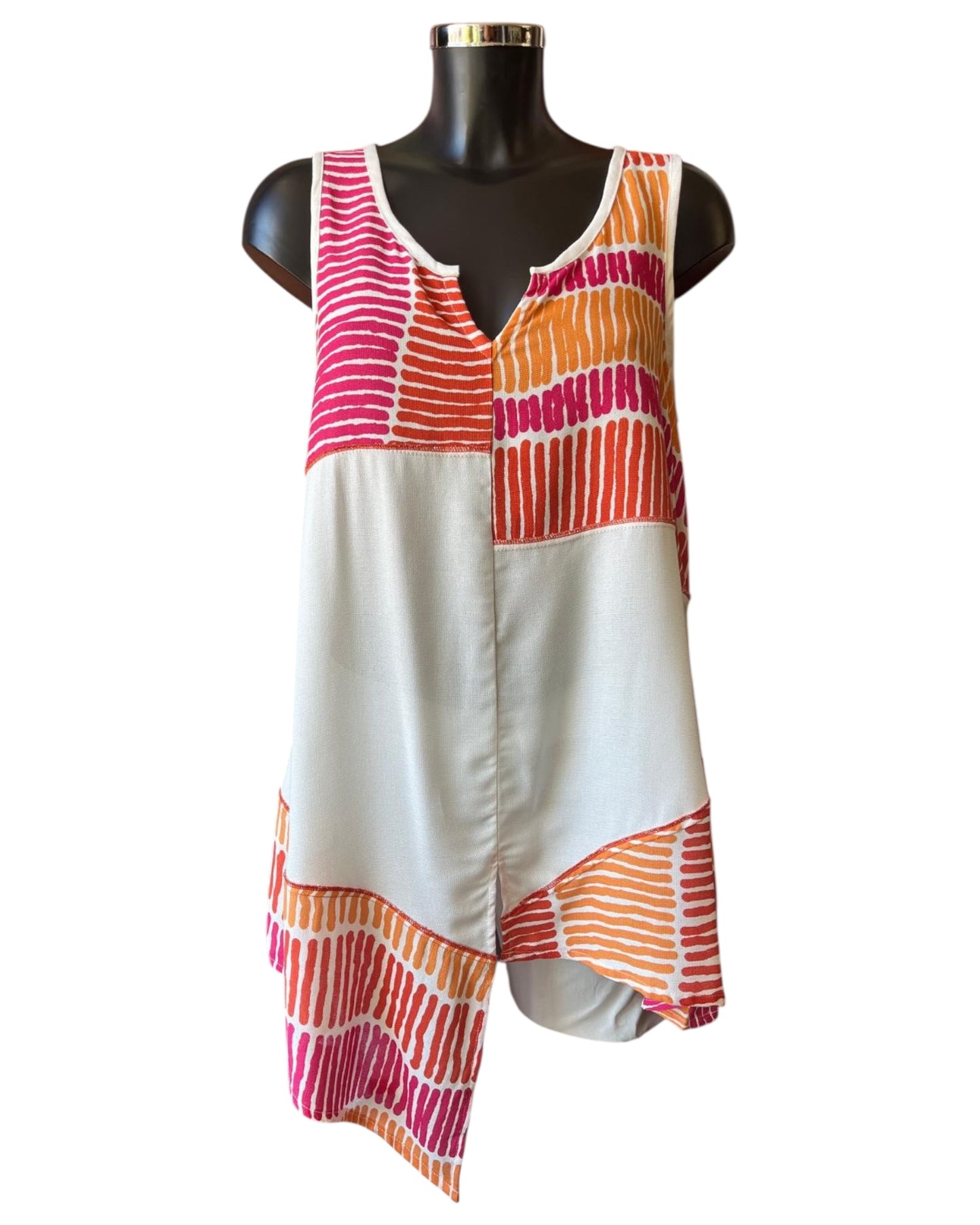 Tara Vao Lana 2069 tunic top - Orange mix