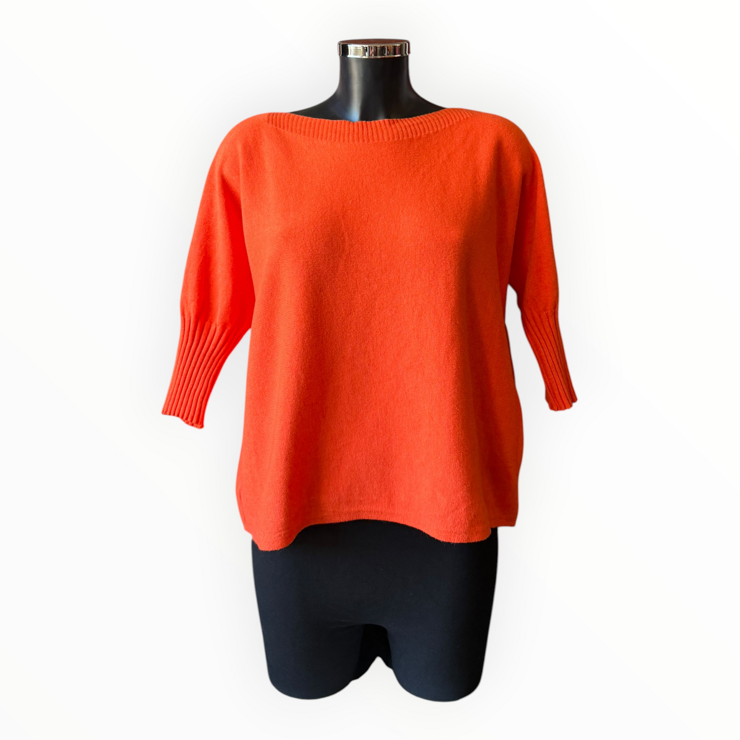 Morgan half sleeve boxy jumper - Orange
