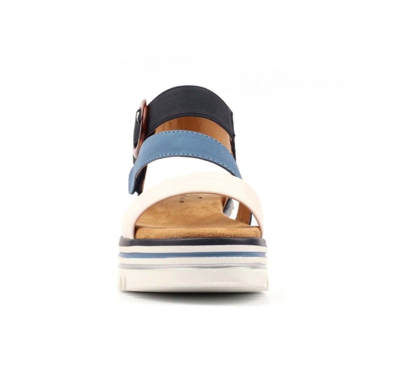 Lunar Issy navy flatform sandals