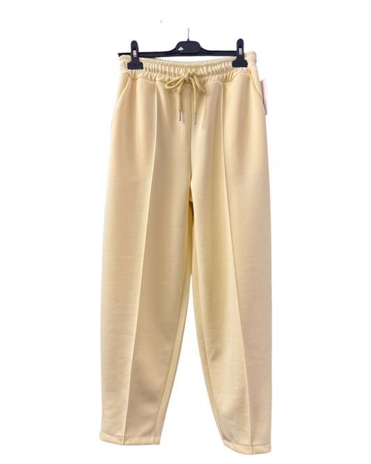 Libby carrot leg seam cropped trousers - Lemon