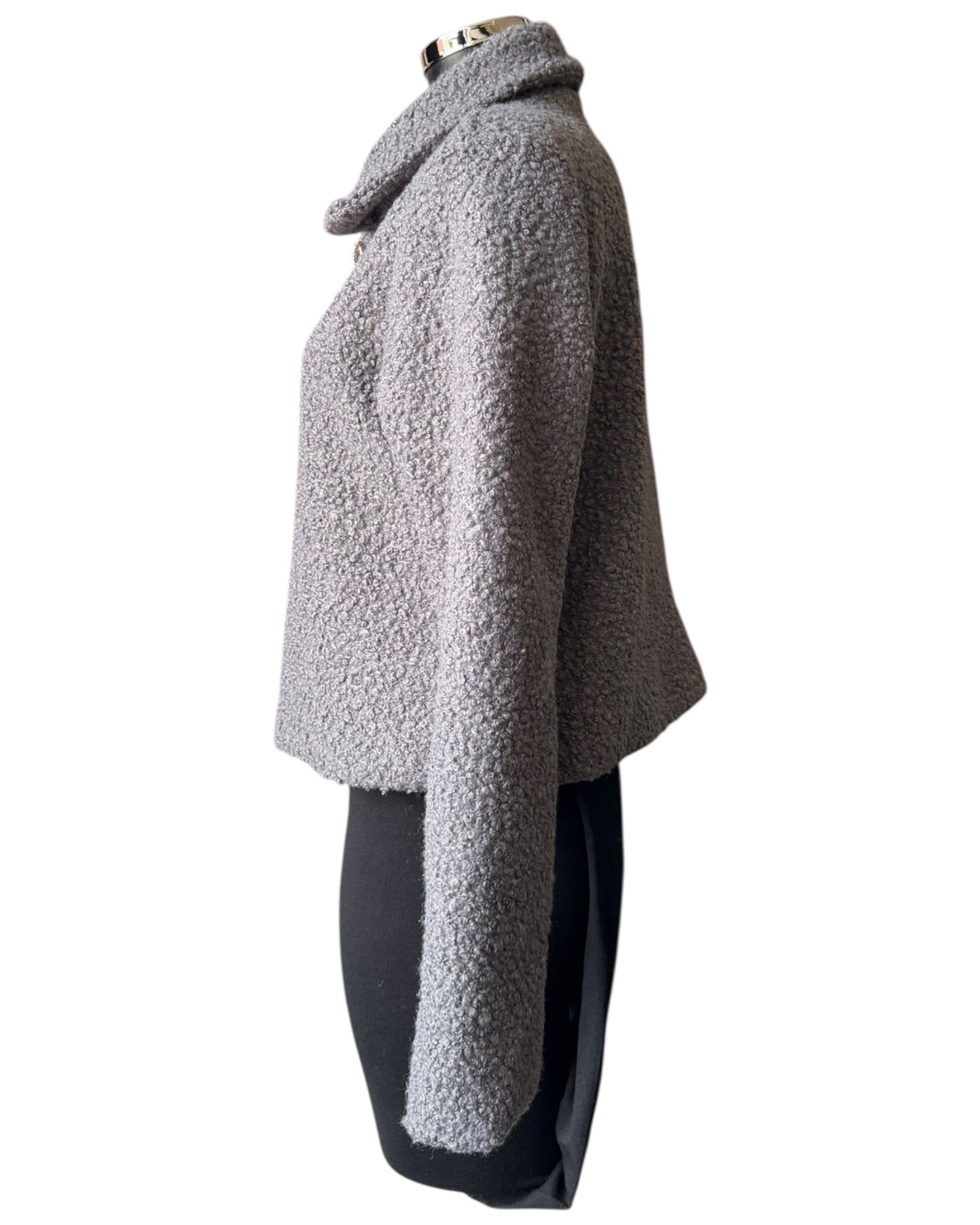 Yazz short boucle jacket - Grey