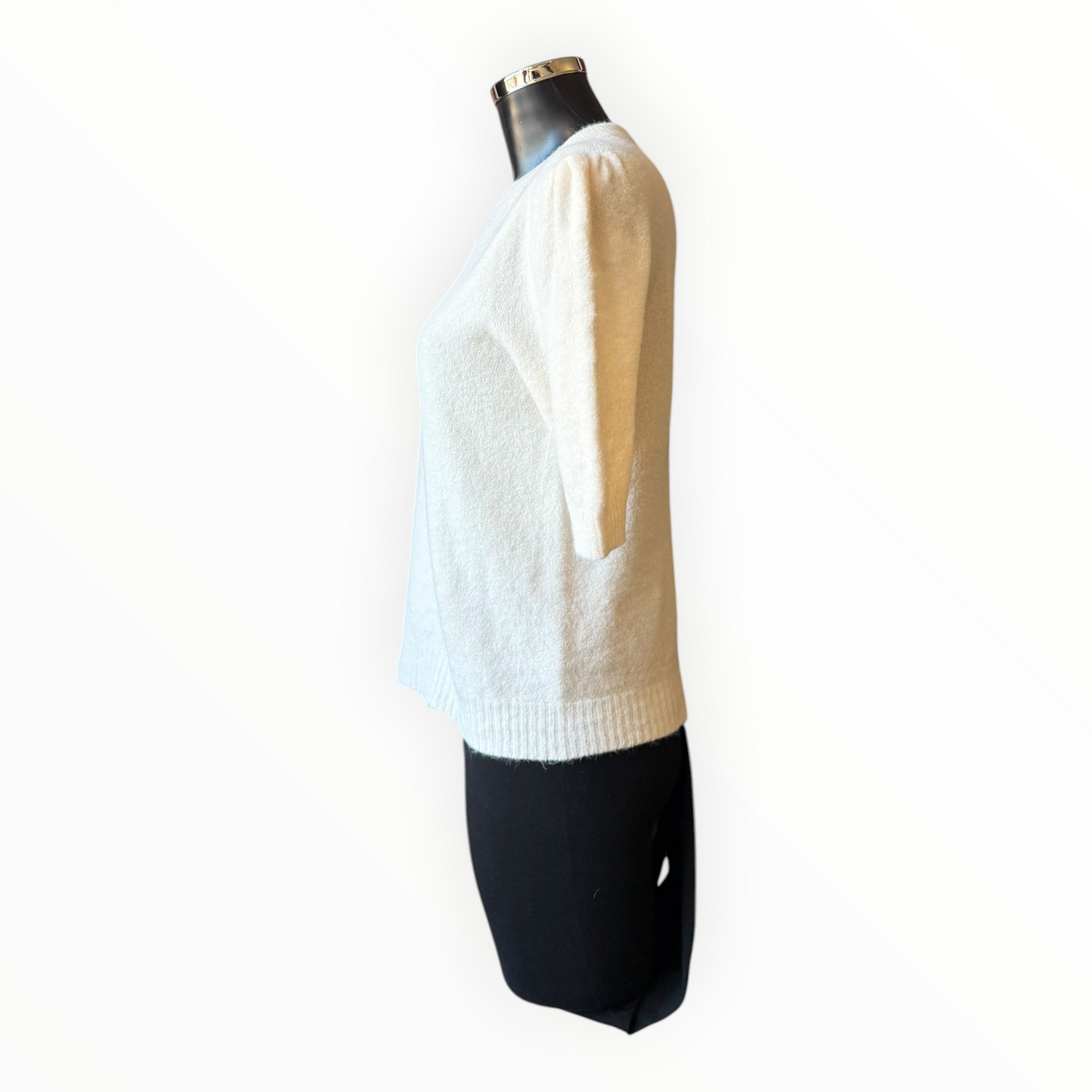 Laurie alpaca blend puff sleeve jumper - Cream