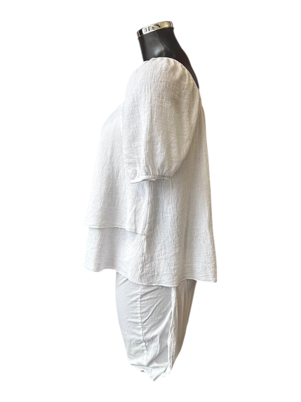 Casey range layered gypsy top - White