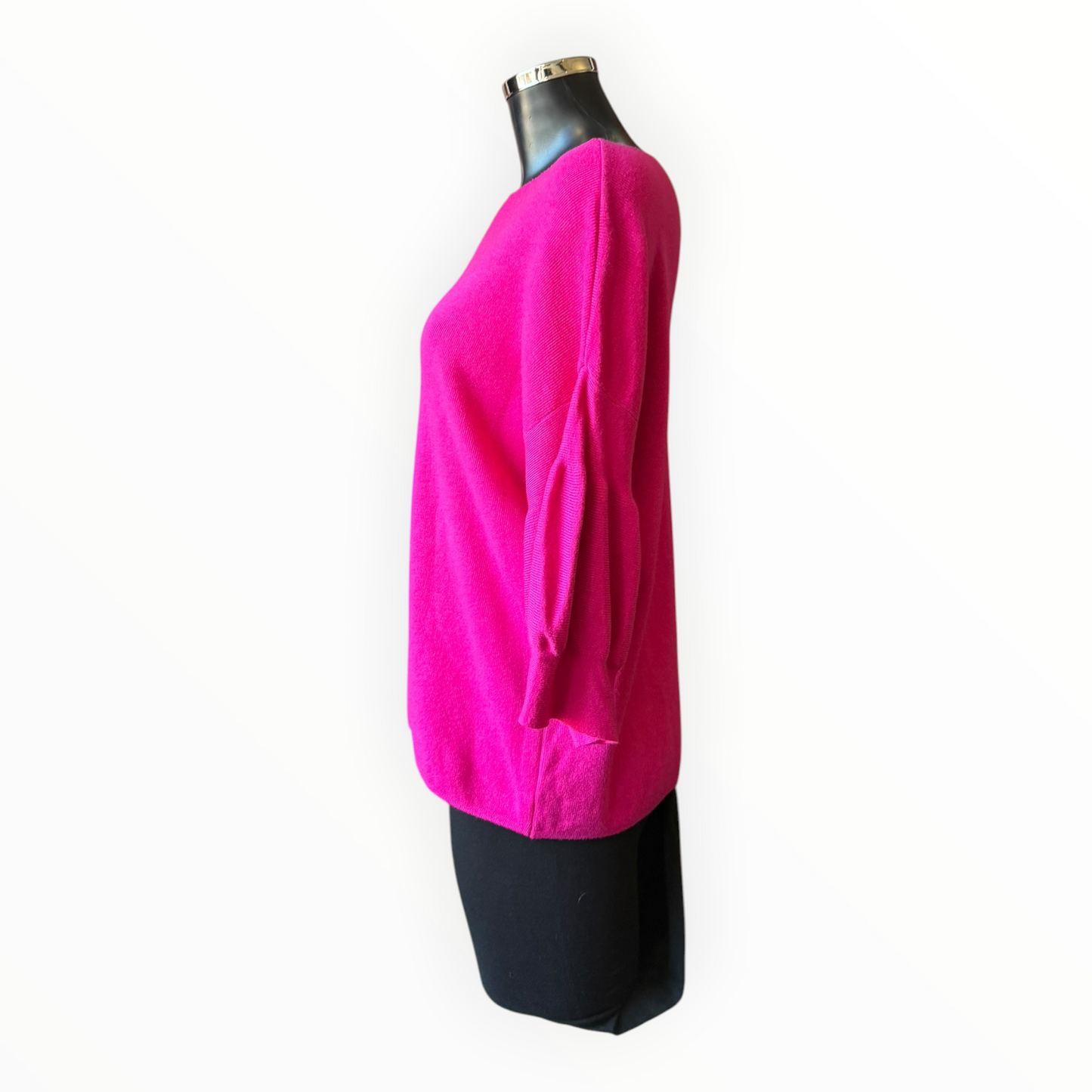Adele ribbed sleeve jumper - Fuschia