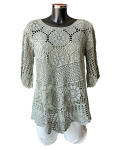 Bridgette 2 piece crochet top - Khaki