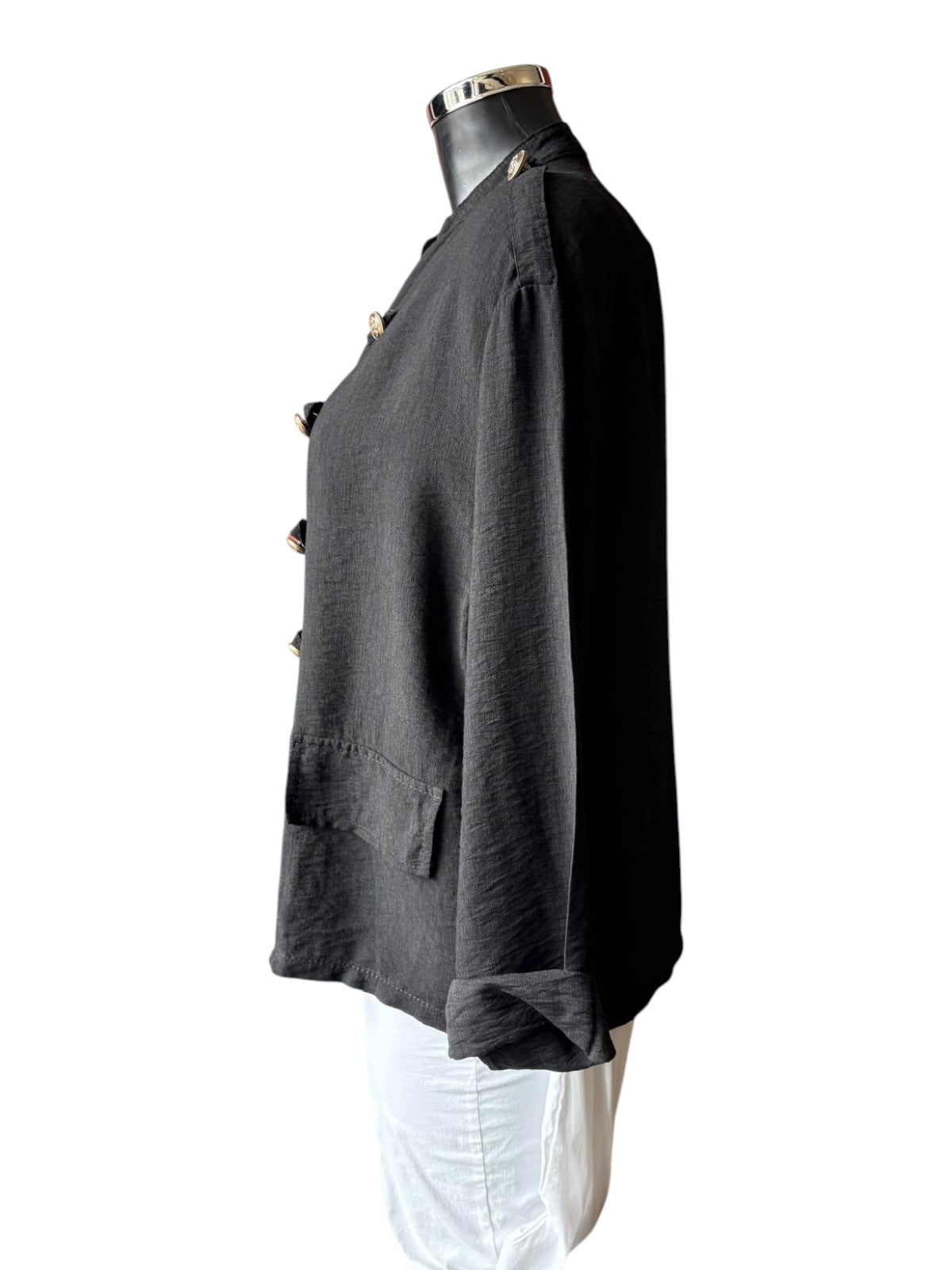 Elodie lightweight military jacket - Black