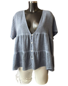 Casey range tiered button top - Navy