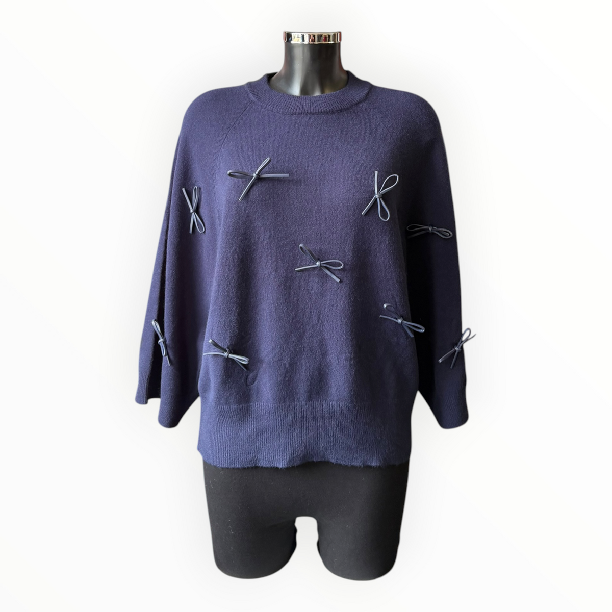 Cassidy bow jumper - Navy