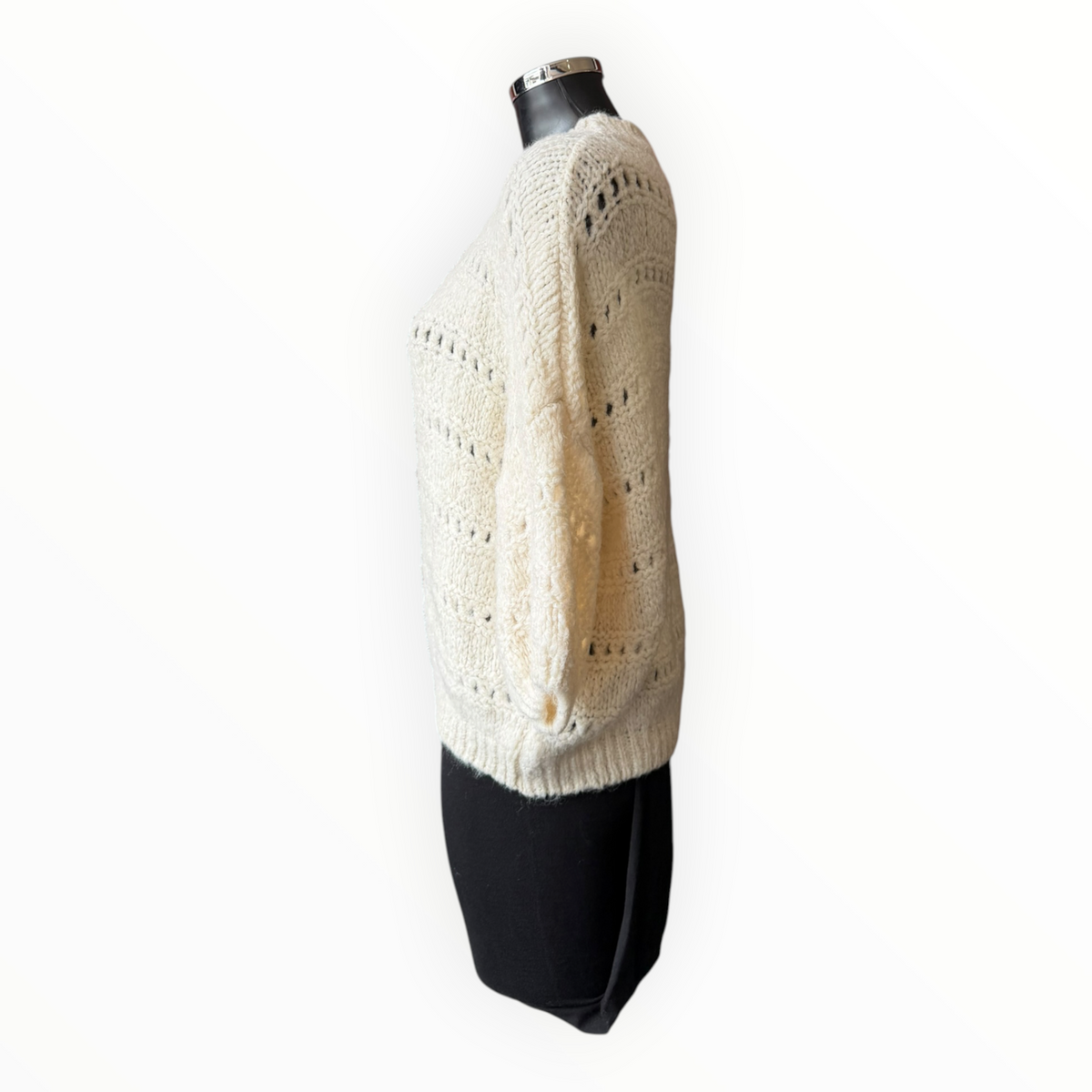 Verity soft knit half sleeve jumper - Beige