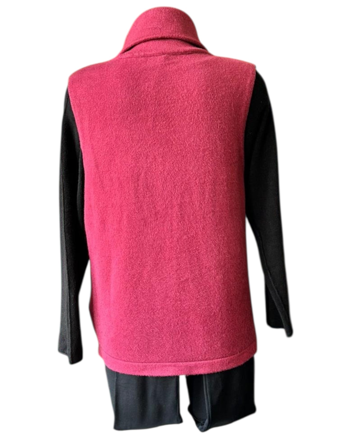 Tilly cowl neck wrap waistcoat top - Bordeaux
