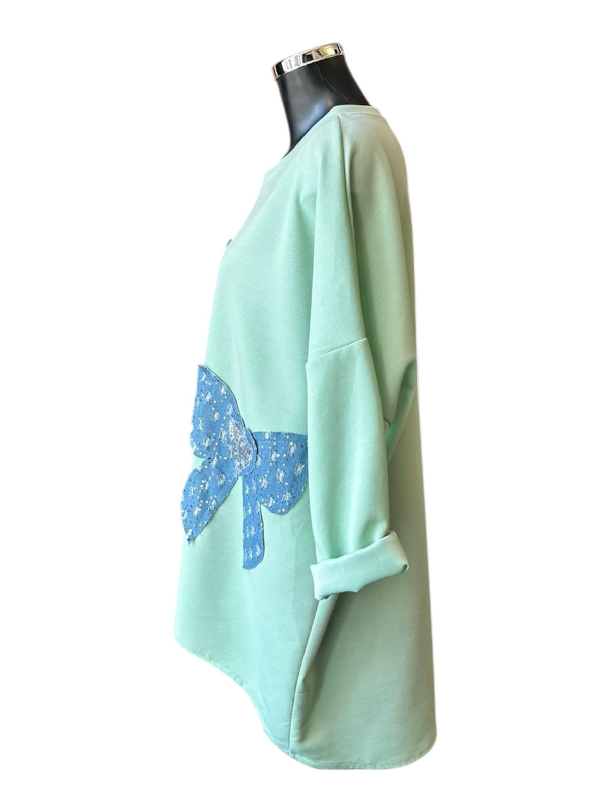 Tilly bow detail sweatshirt - Mint