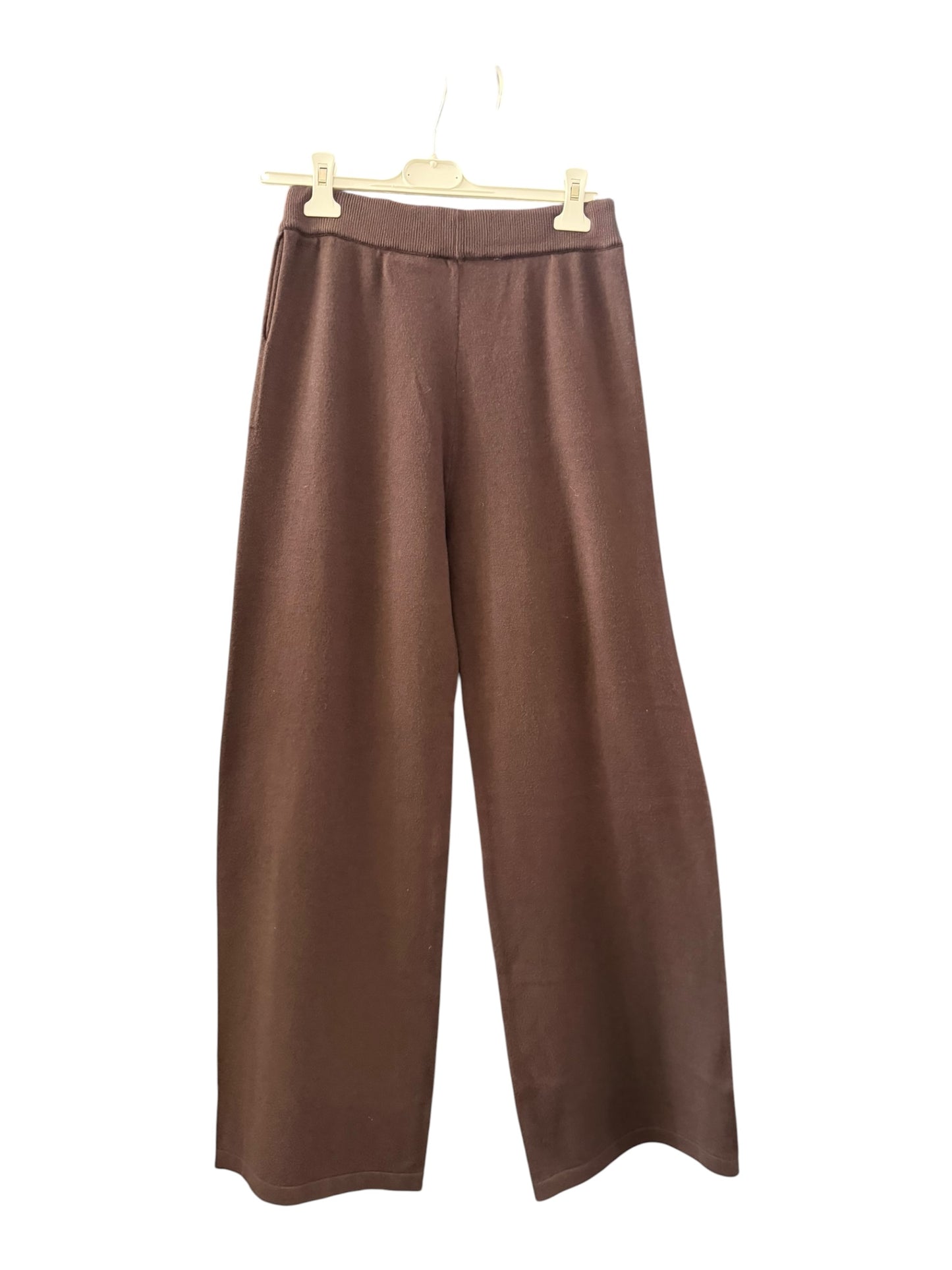 Enya knit wide leg trousers - Chocolate