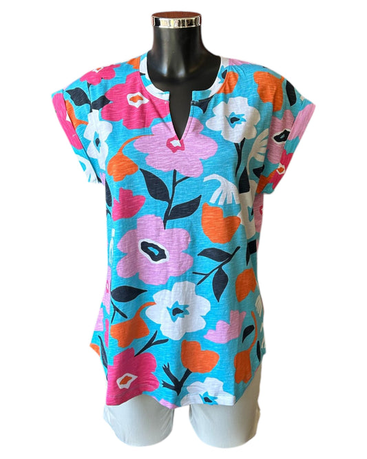 Foil roll play t-shirt - Bold blooms