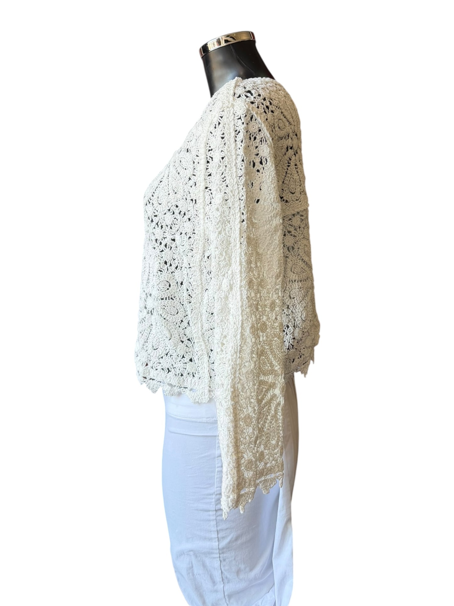 Alana crochet cardigan - white