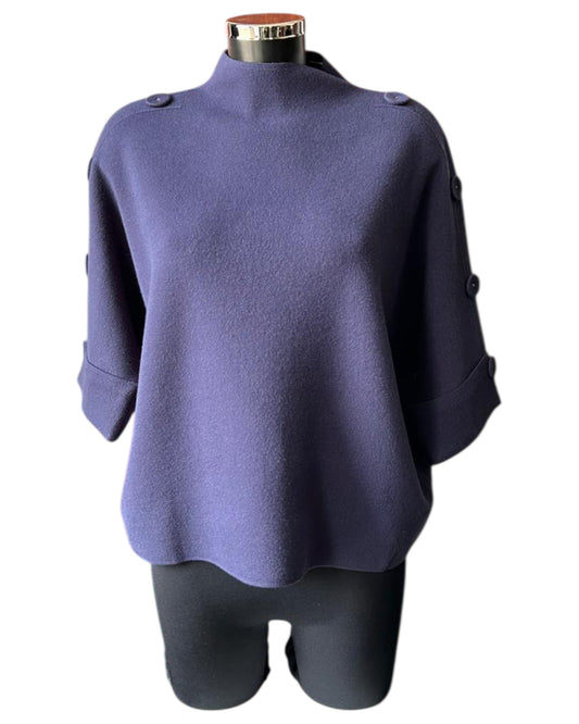 Beatrice button shoulder jumper - Navy