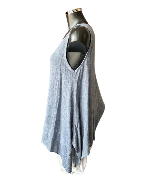 Casey range long sleeveless top - Navy