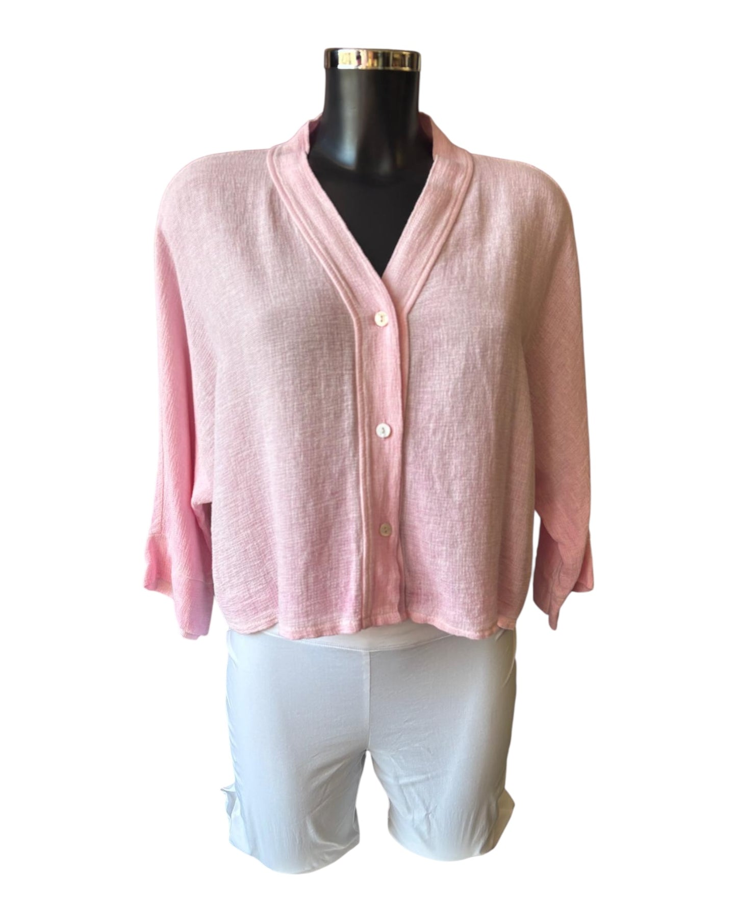 Casey range short v neck jacket - Pink