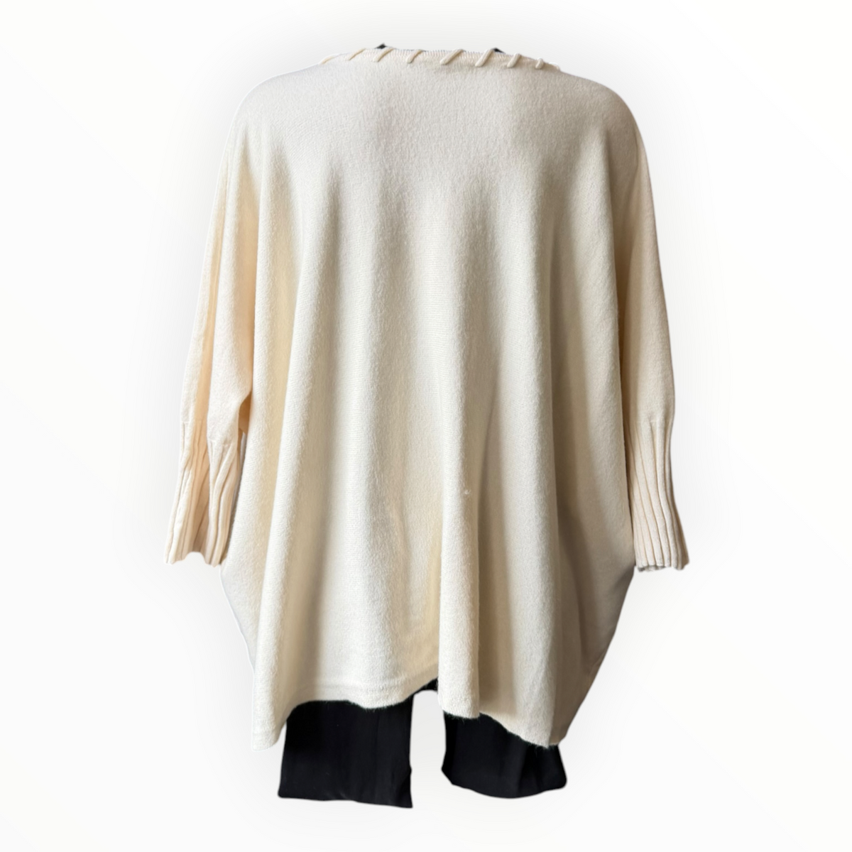 Melissa v neck relaxed fit jumper - Beige