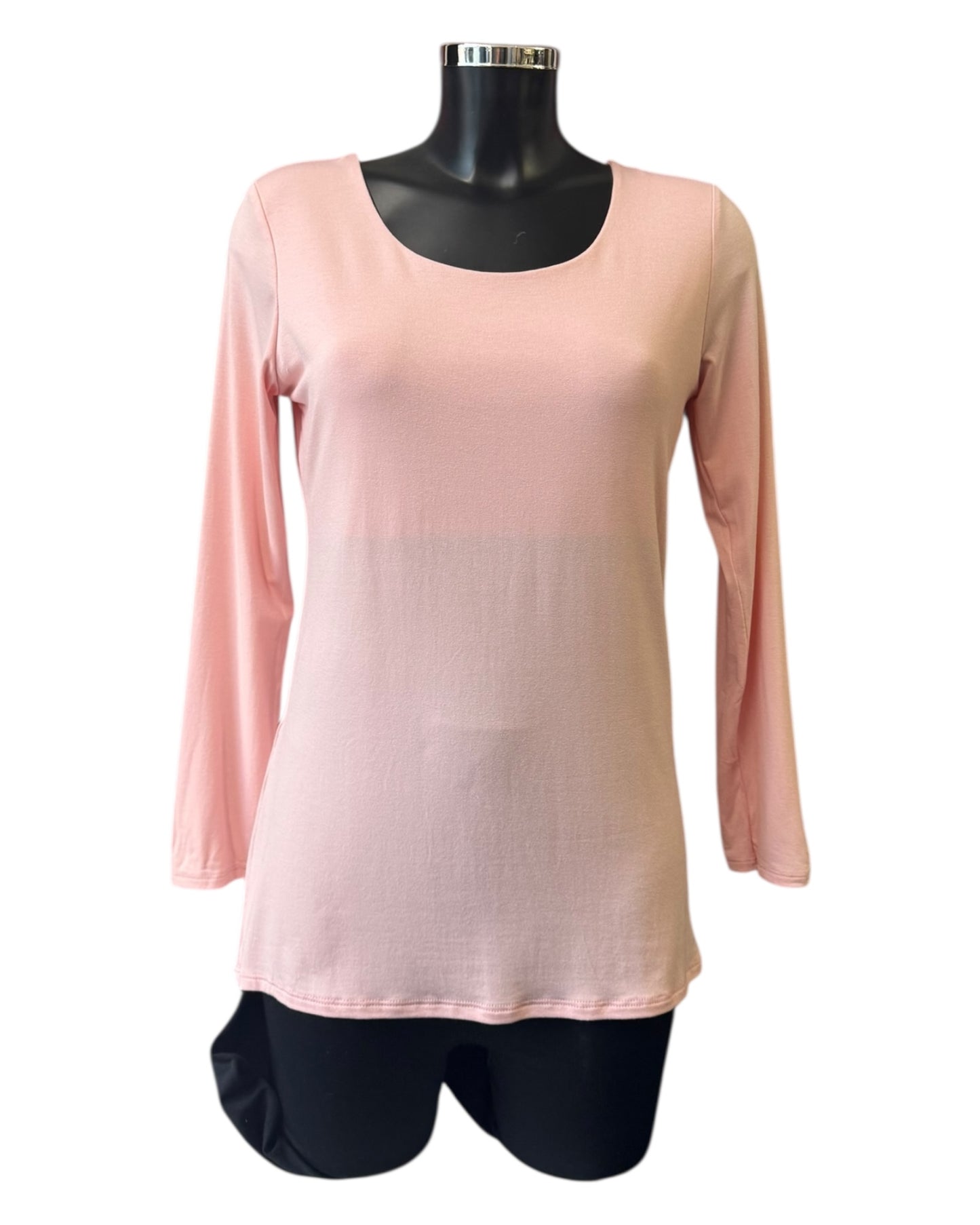 Bonnie basic layering long sleeve top - Pink
