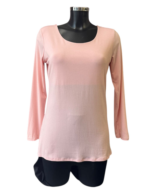 Bonnie basic layering long sleeve top - Pink