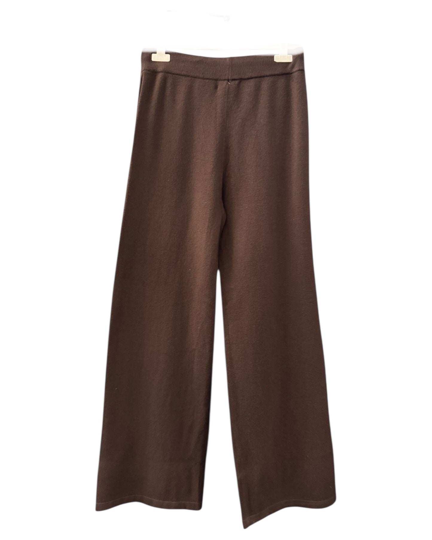 Davina premium knit wide leg trousers - Chocolate
