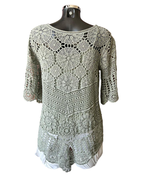 Bridgette 2 piece crochet top - Khaki