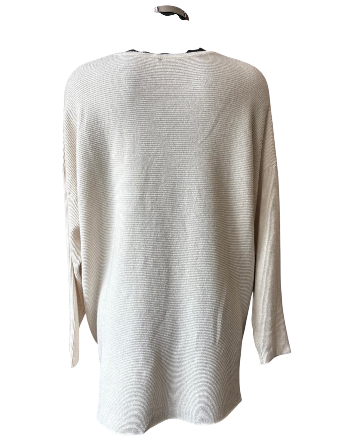 Veronica ribbed sparkle hearts jumper - Cream