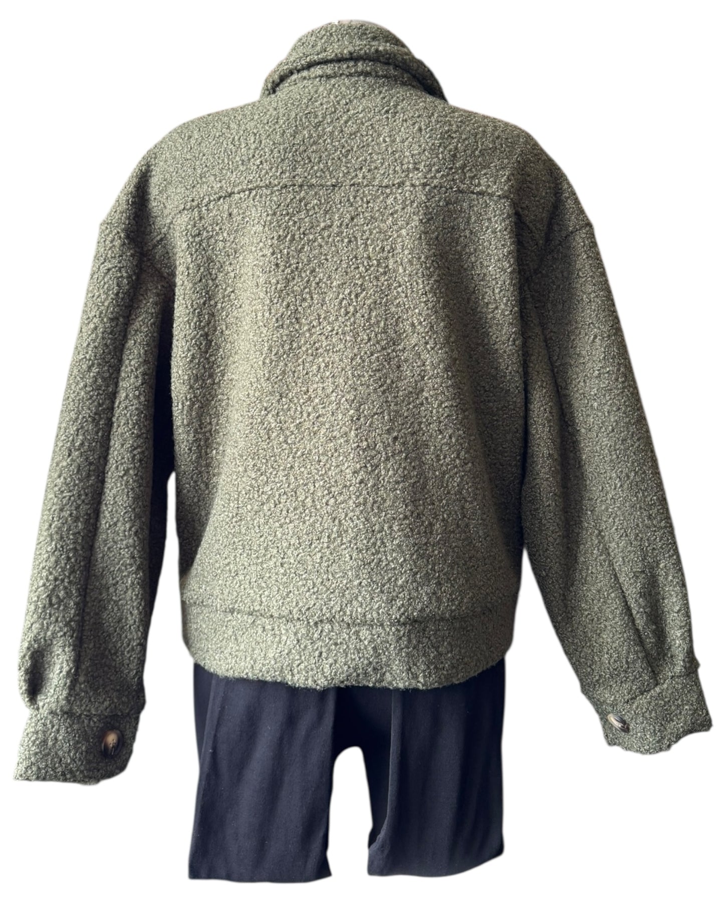 Gina boucle bomber jacket - Khaki