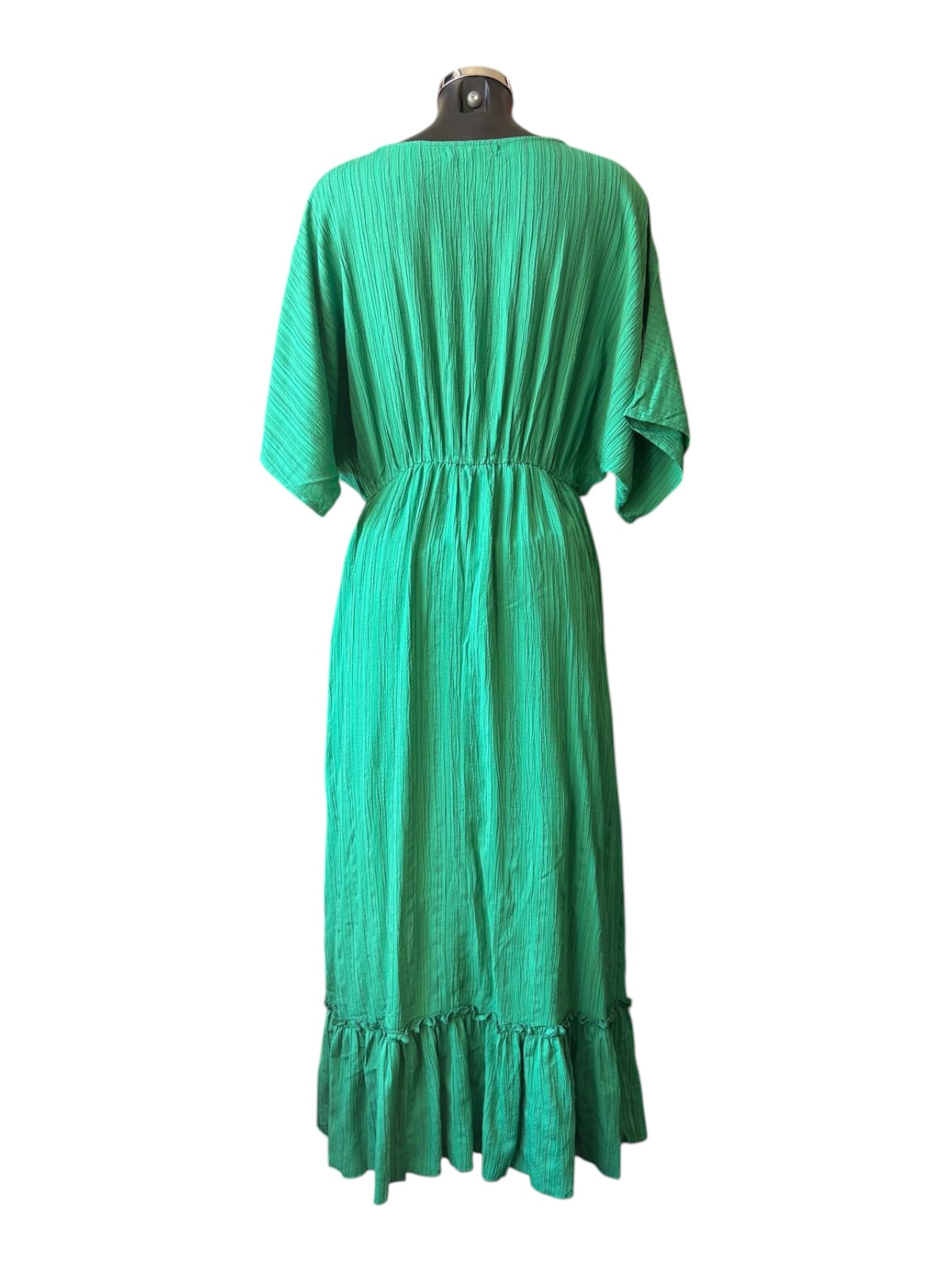Lola kaftan gold rope trim dress - Green