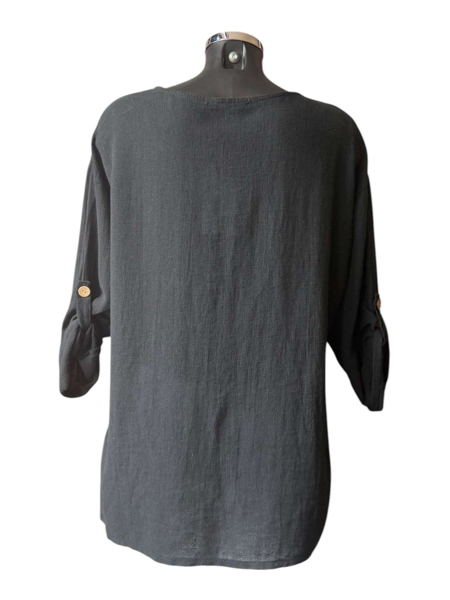Casey range button sides top - Black