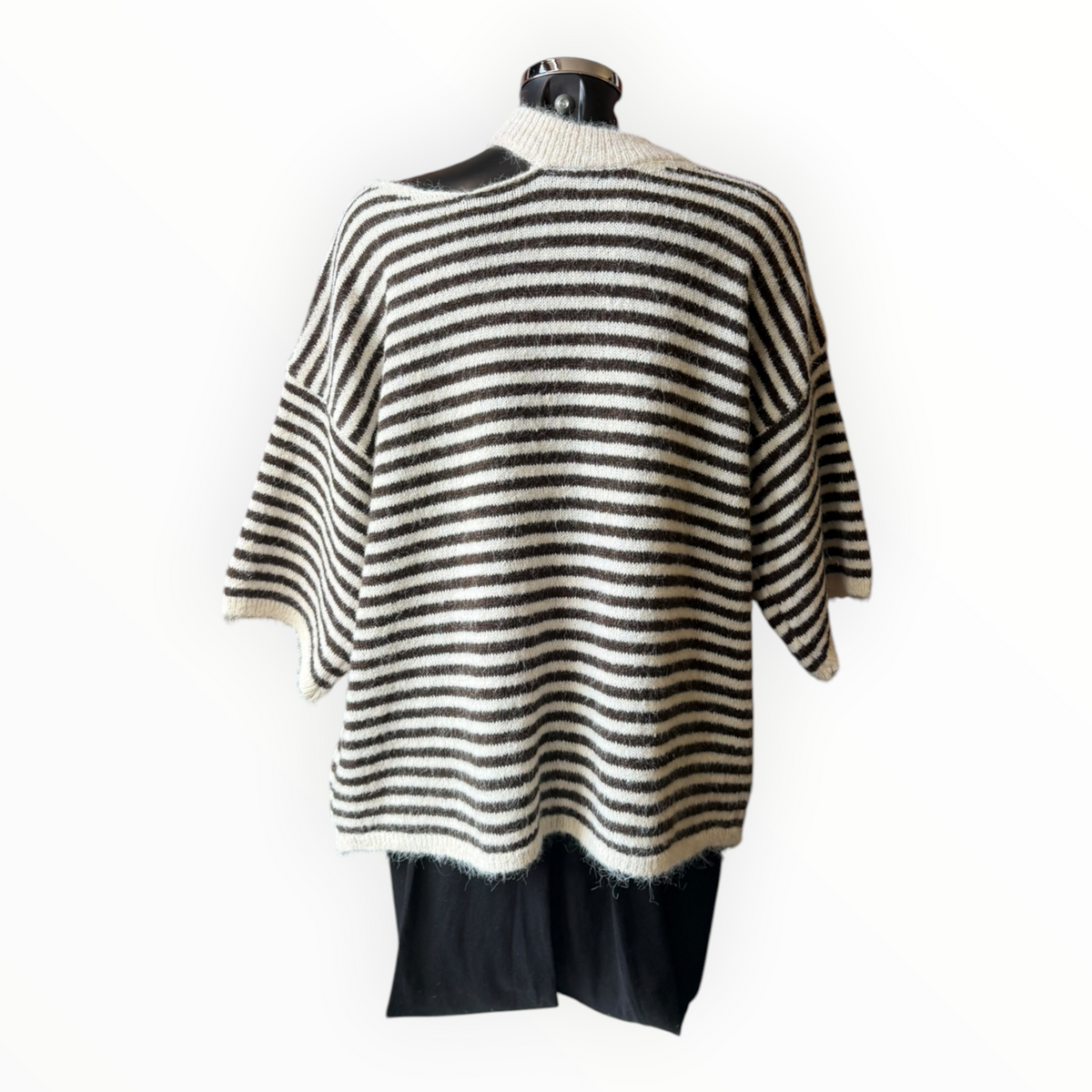 Emmy striped cut out detail jumper - Chocolate