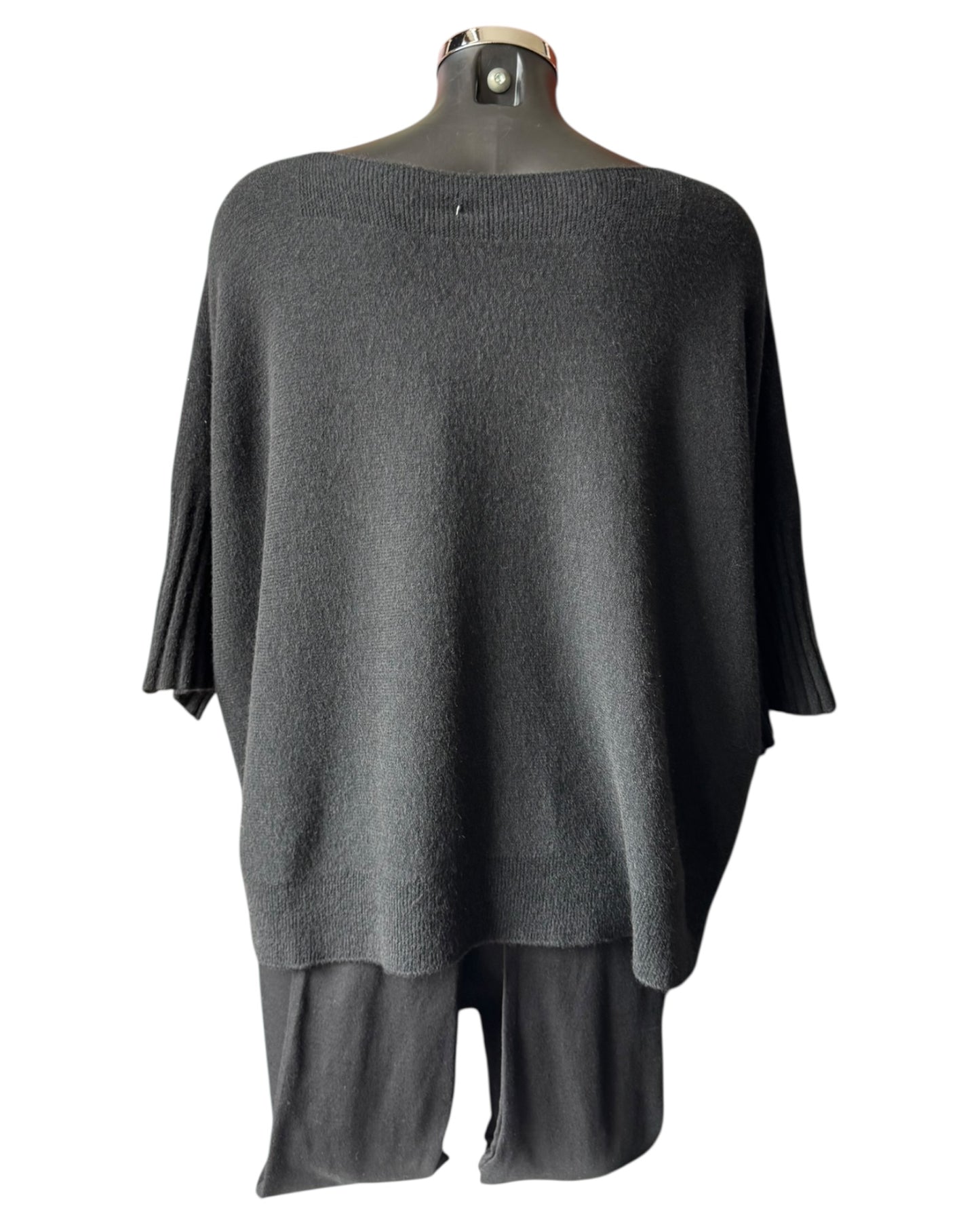 Morgan half sleeve boxy jumper - Black