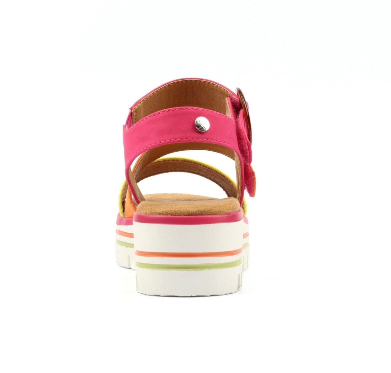 Lunar Issy fuschia flatform sandals