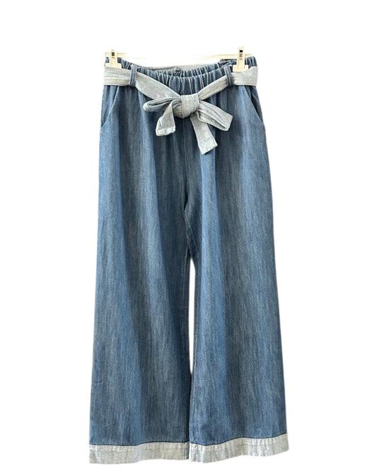 Robyn wide leg turn up jeans - Mid denim