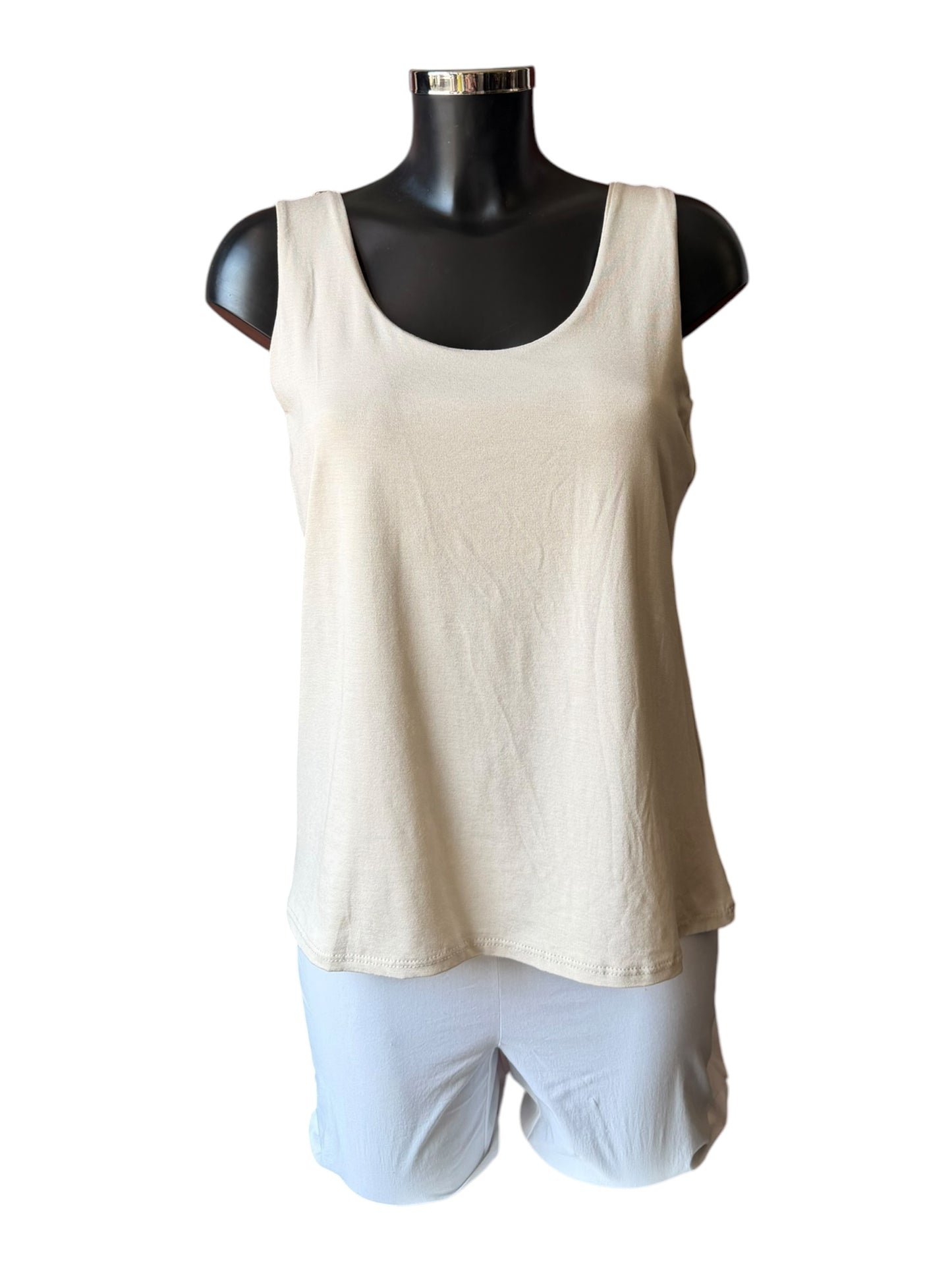 Dolly double layer vest top - Beige